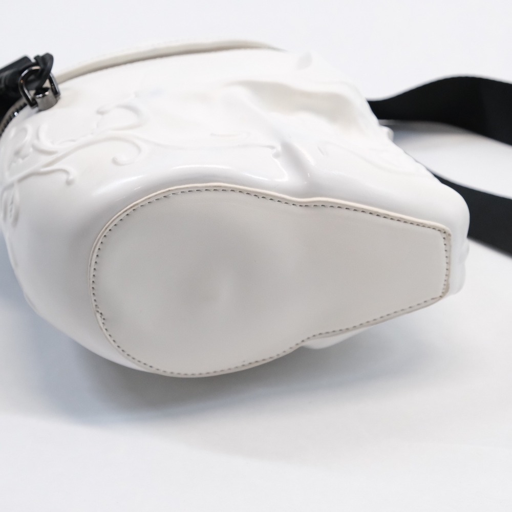 Kiisy Skull Crossbody Bag White Embossed Goth Small Messenger - Picture 6 of 13